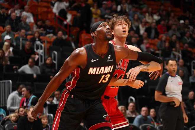 狂勝43分！熱巴20+9熱火復(fù)仇公牛 河村勇輝6+6+6生涯新高