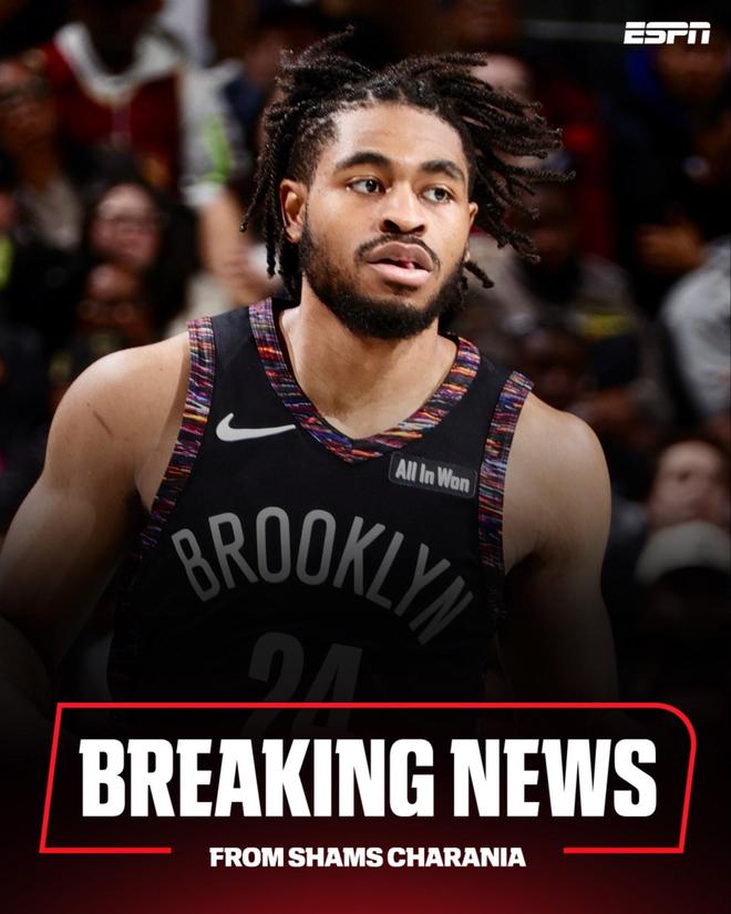 Shams：籃網(wǎng)裁掉后衛(wèi)卡梅倫-托馬斯，本賽季場(chǎng)均15.6分